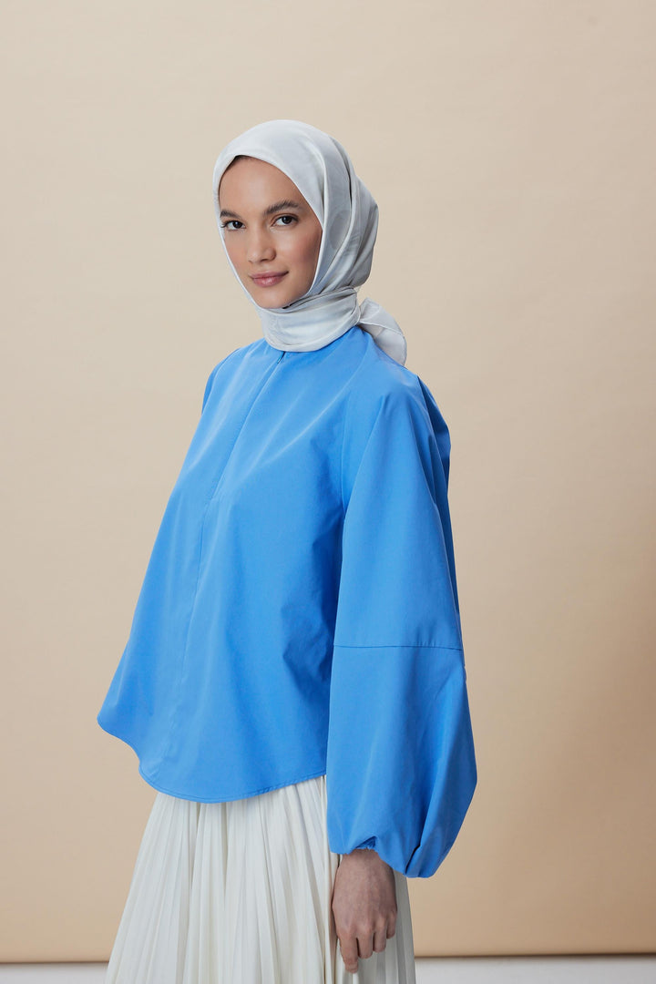 NÜVE TİVİL İPEK EŞARP 90*90 CM - VİZON - Görsel 3
