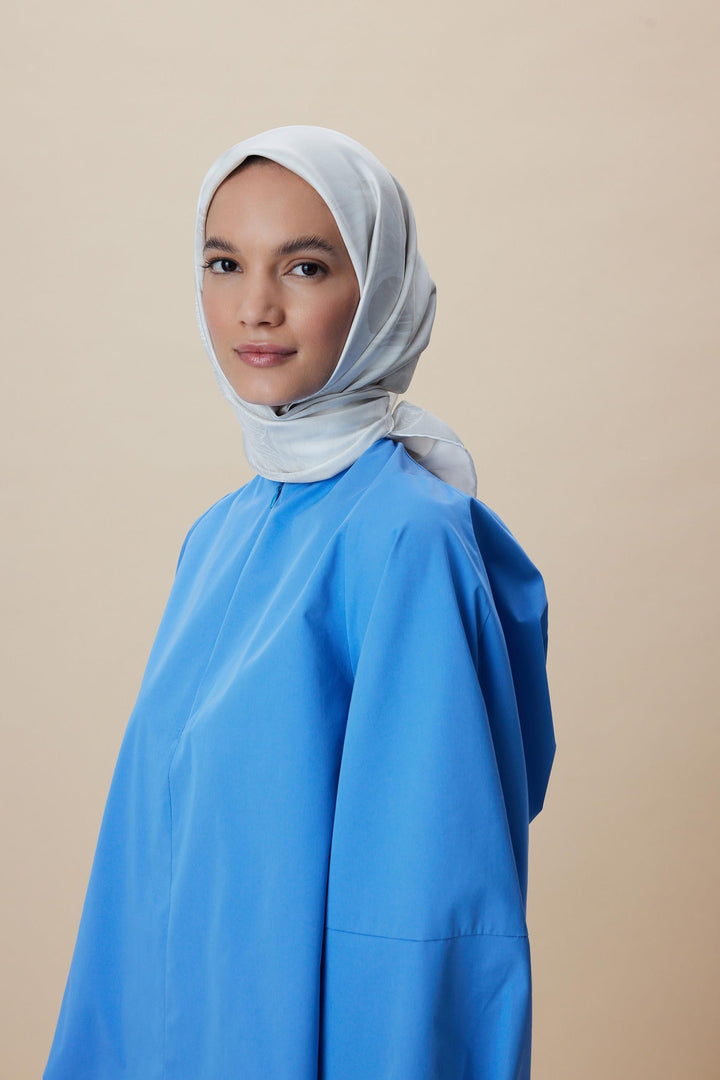 NÜVE TİVİL İPEK EŞARP 90*90 CM - VİZON - Görsel 4