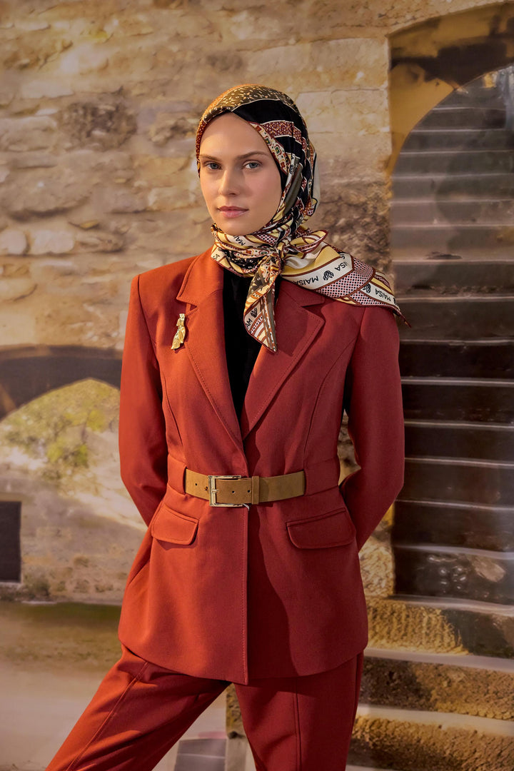Maisa Özde Mulberry İpek Eşarp - Bordo