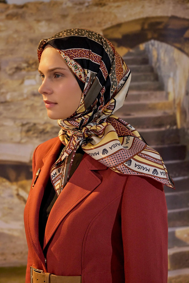 Maisa Özde Mulberry İpek Eşarp - Bordo