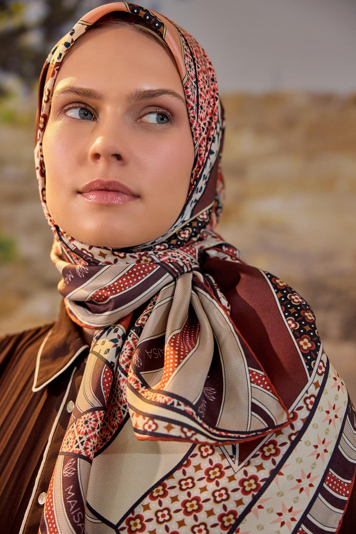 Maisa Özde Mulberry İpek Eşarp - Kırmızı
