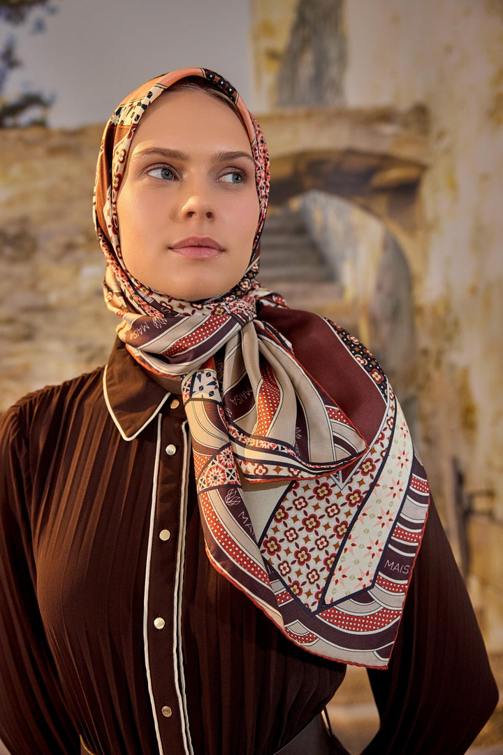 Maisa Özde Mulberry İpek Eşarp - Kırmızı