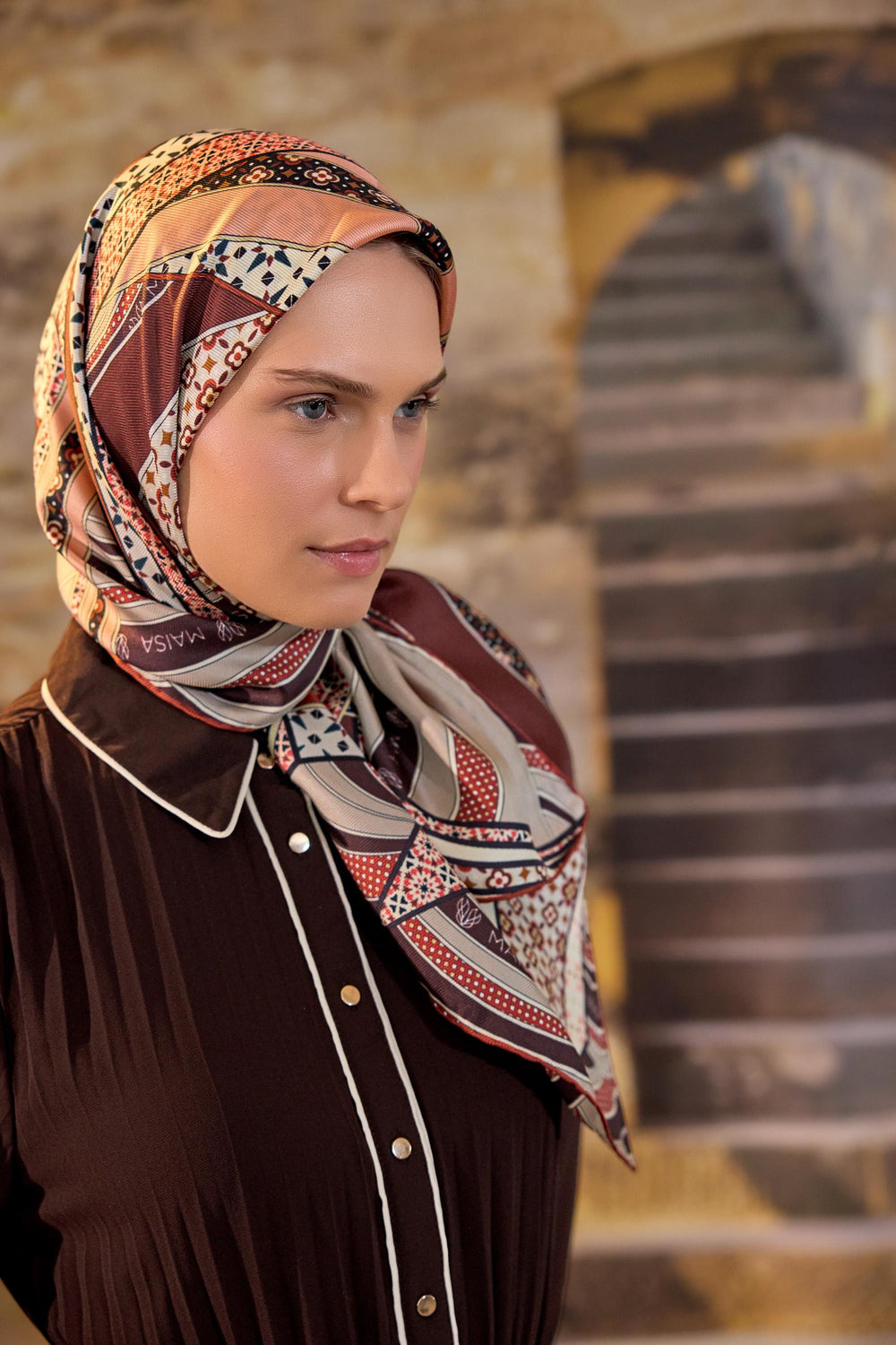 Maisa Özde Mulberry İpek Eşarp - Kırmızı