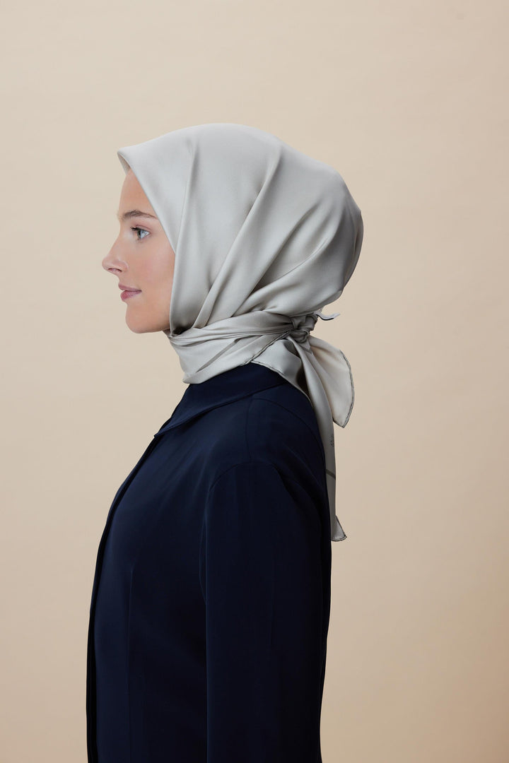 PAK TİVİL İPEK EŞARP 90*90 CM - BEJ - Görsel 1