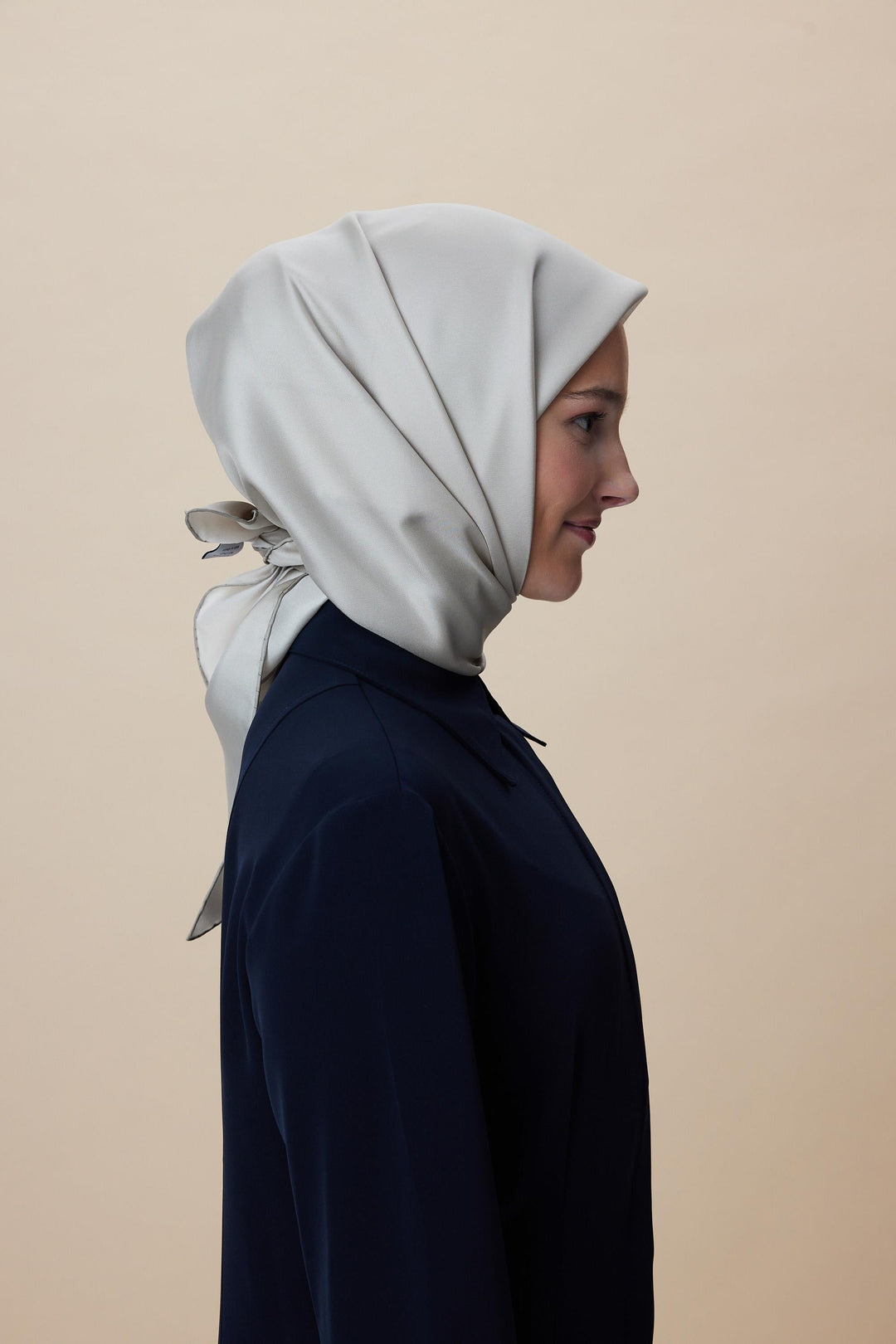 PAK TİVİL İPEK EŞARP 90*90 CM - BEJ - Görsel 4