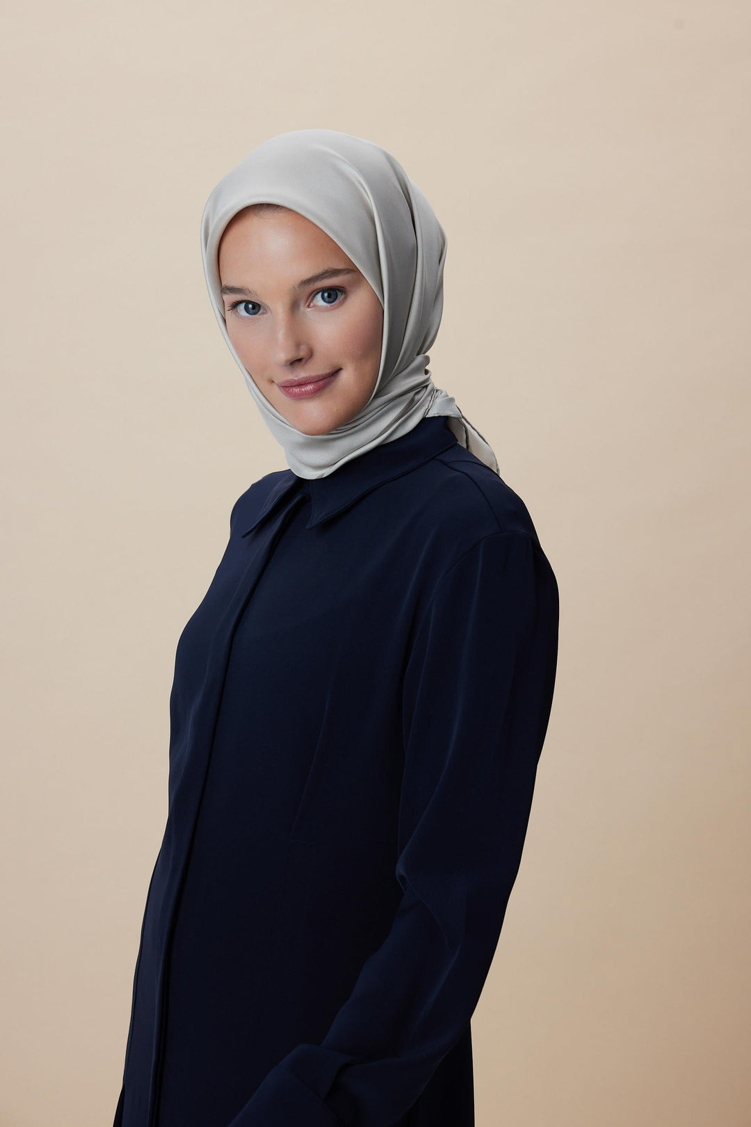 PAK TİVİL İPEK EŞARP 90*90 CM - BEJ - Görsel 2