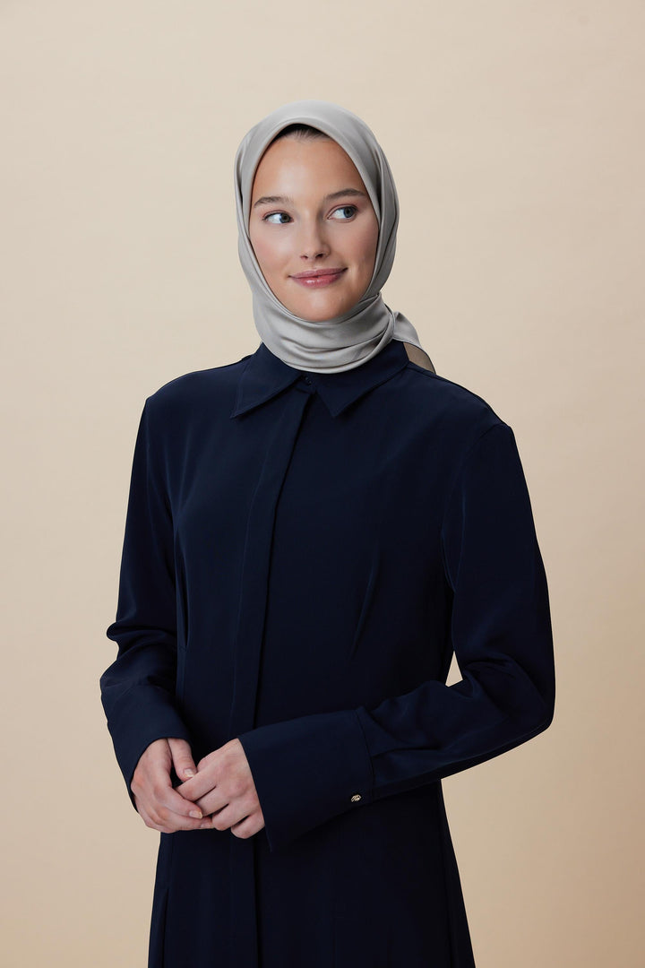 PAK TİVİL İPEK EŞARP 90*90 CM - VİZON - Görsel 2