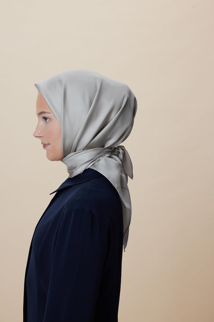 PAK TİVİL İPEK EŞARP 90*90 CM - VİZON - Görsel 4