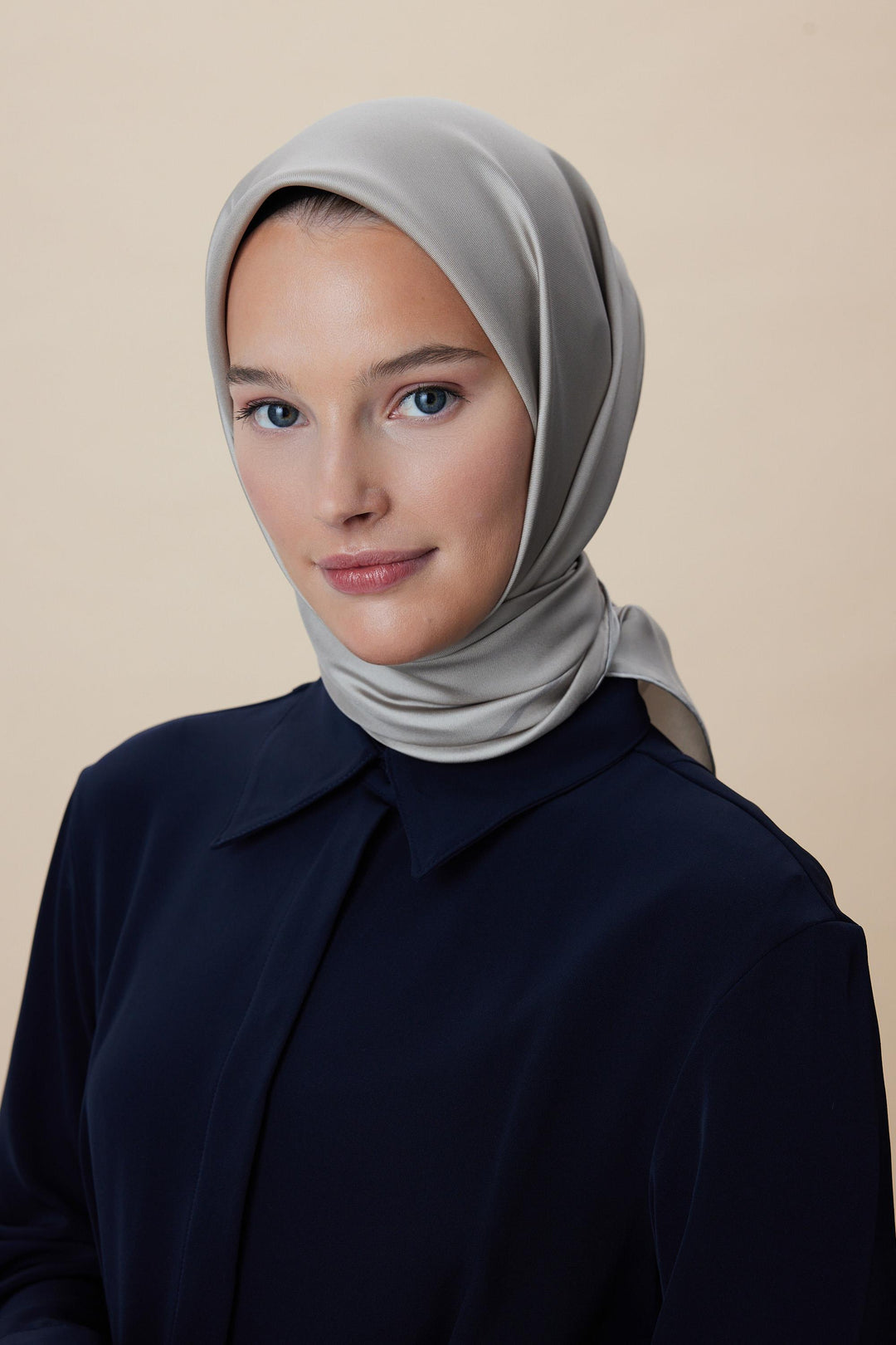 PAK TİVİL İPEK EŞARP 90*90 CM - VİZON - Görsel 1