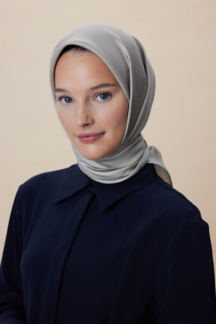PAK TİVİL İPEK EŞARP 90*90 CM - VİZON - Görsel 1