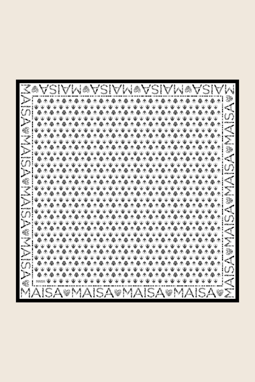 Maisa Pare Tivil İpek Eşarp - Ekru