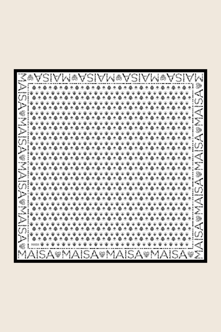 Maisa Pare Tivil İpek Eşarp - Ekru