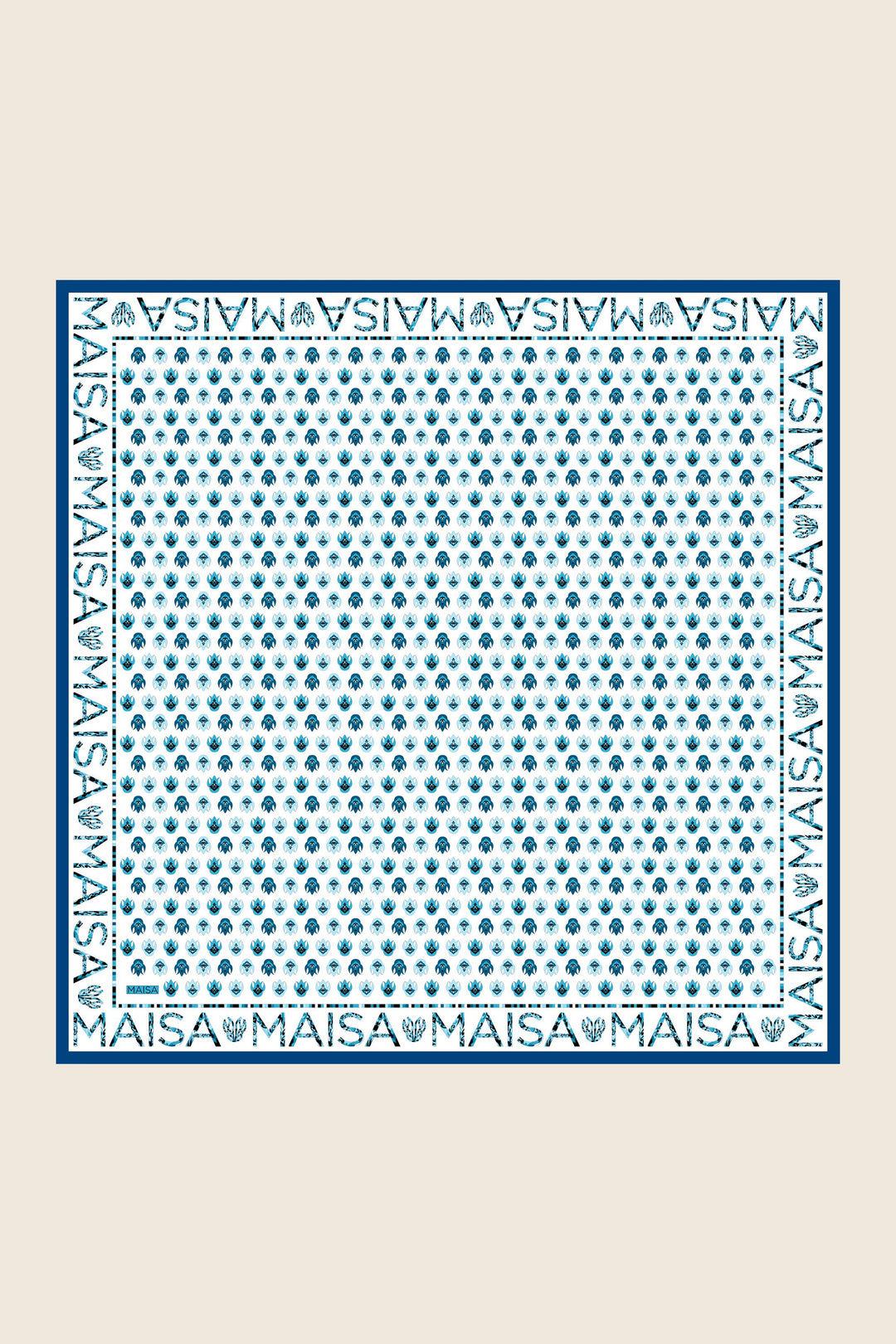 Maisa Pare Tivil İpek Eşarp - Mavi
