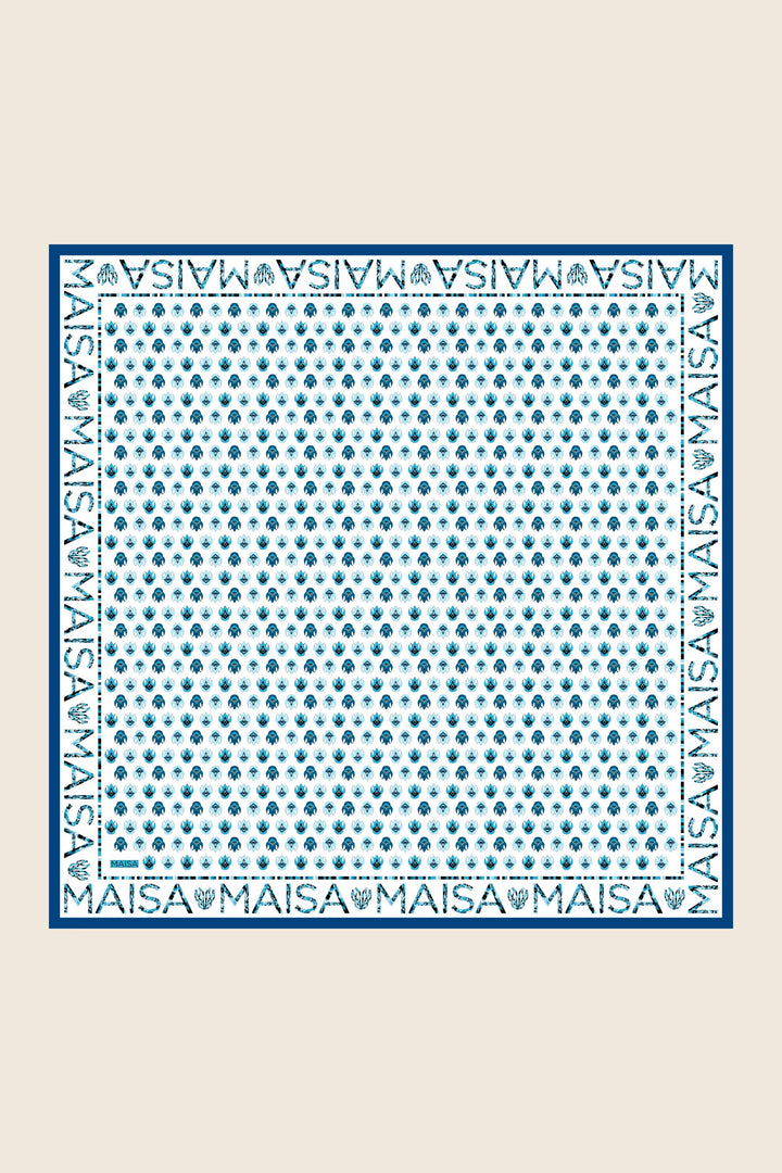Maisa Pare Tivil İpek Eşarp - Mavi