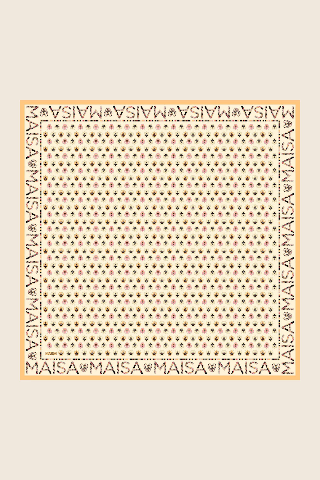 Maisa Pare Tivil İpek Eşarp - Sarı