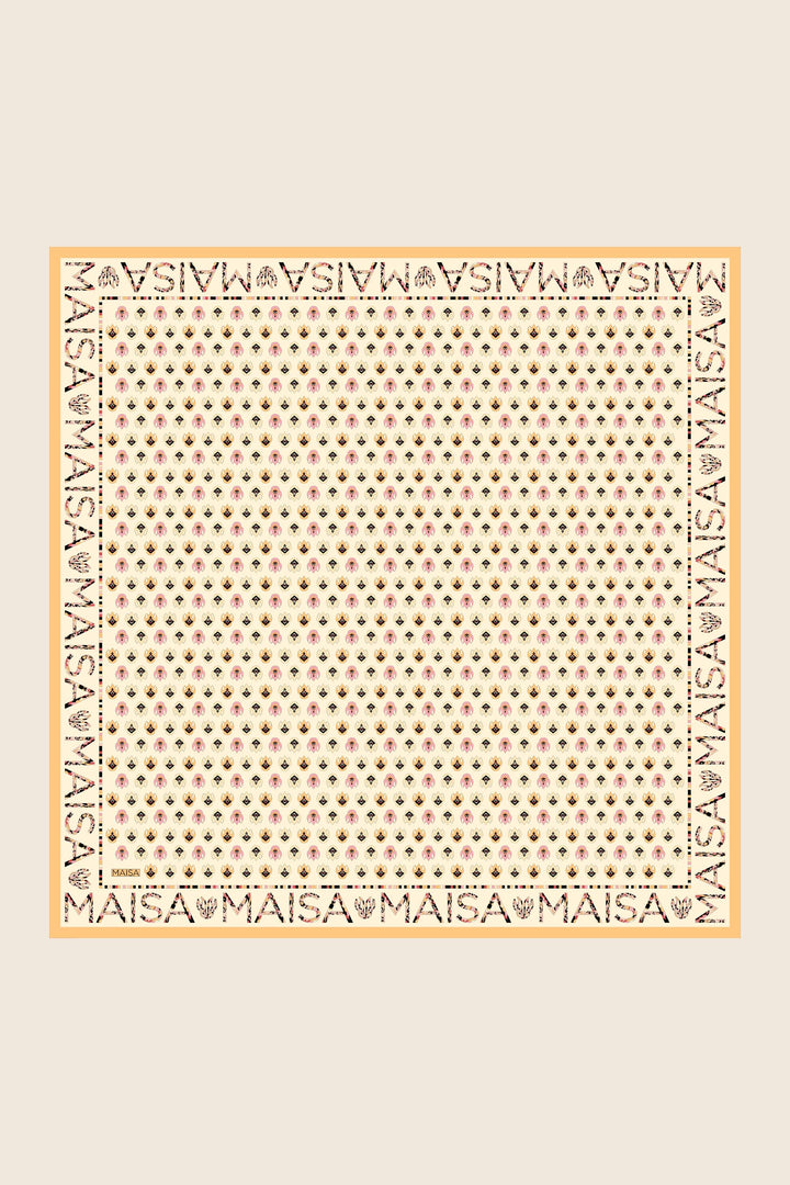 Maisa Pare Tivil İpek Eşarp - Sarı