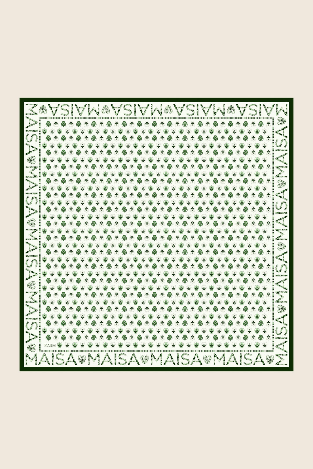 Maisa Pare Tivil İpek Eşarp - Yeşil