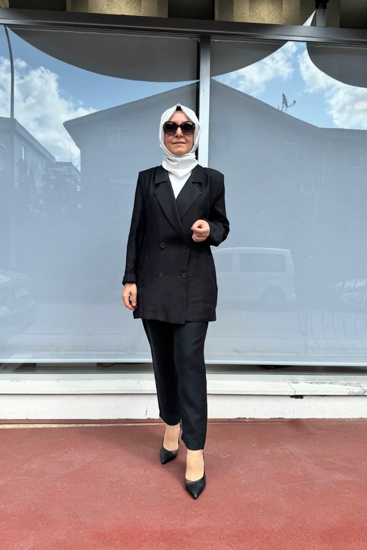 QOOQ Minerva Pantolon Siyah 24SS 325