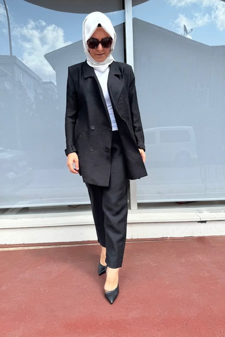 QOOQ Minerva Pantolon Siyah 24SS 325