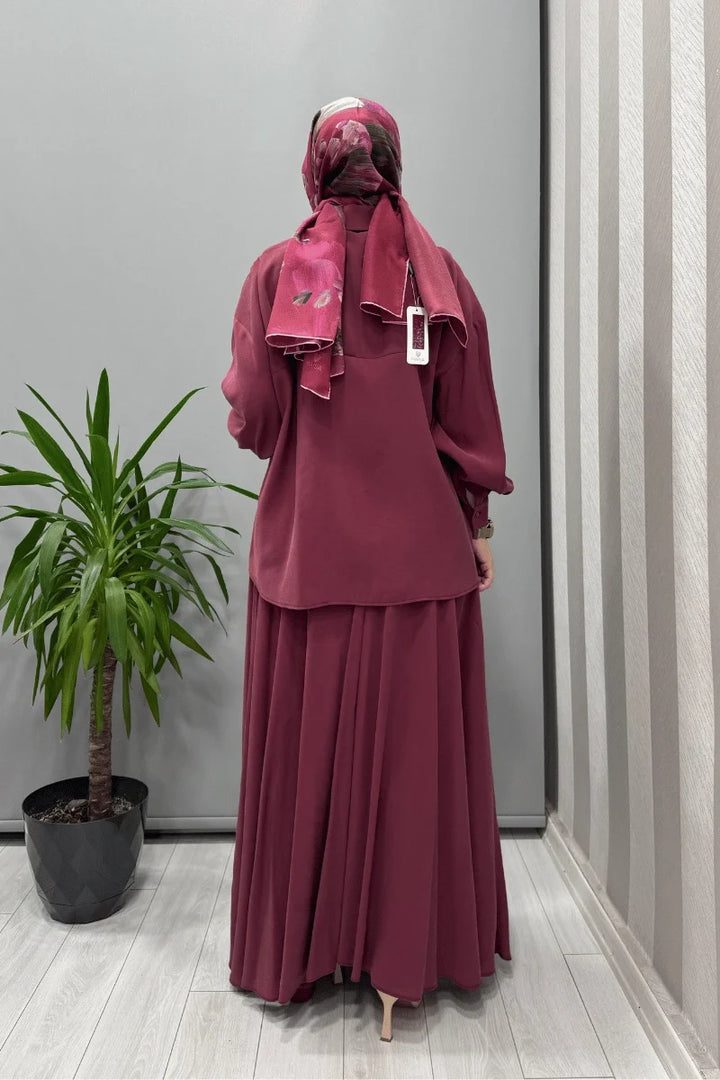 QOOQ Olbis Gömlek Mürdüm 25SS 201 - Mürdüm - Görsel 7 