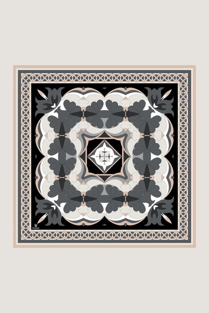 Maisa RANA TİVİL İPEK EŞARP 90*90 CM - ANTRASİT