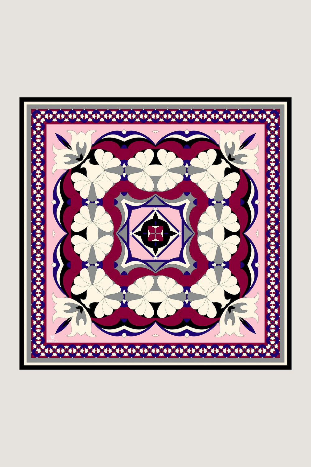 Maisa RANA TİVİL İPEK EŞARP 90*90 CM - MÜRDÜM