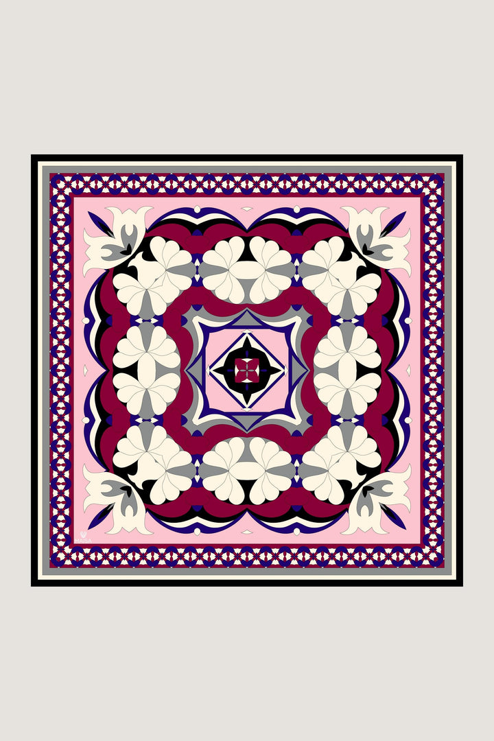 Maisa RANA TİVİL İPEK EŞARP 90*90 CM - MÜRDÜM