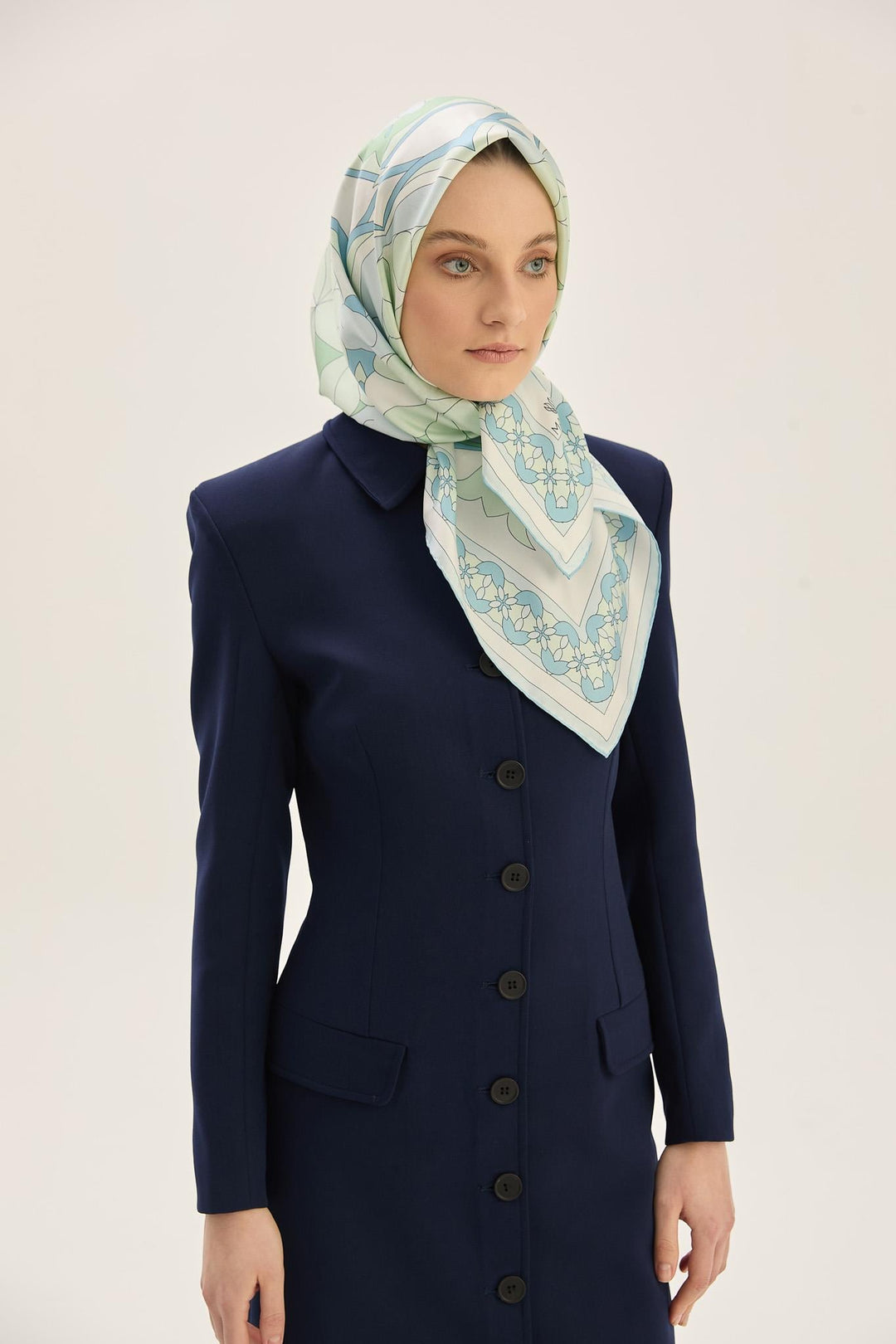 Maisa RANA TİVİL İPEK EŞARP 90*90 CM - YEŞİL