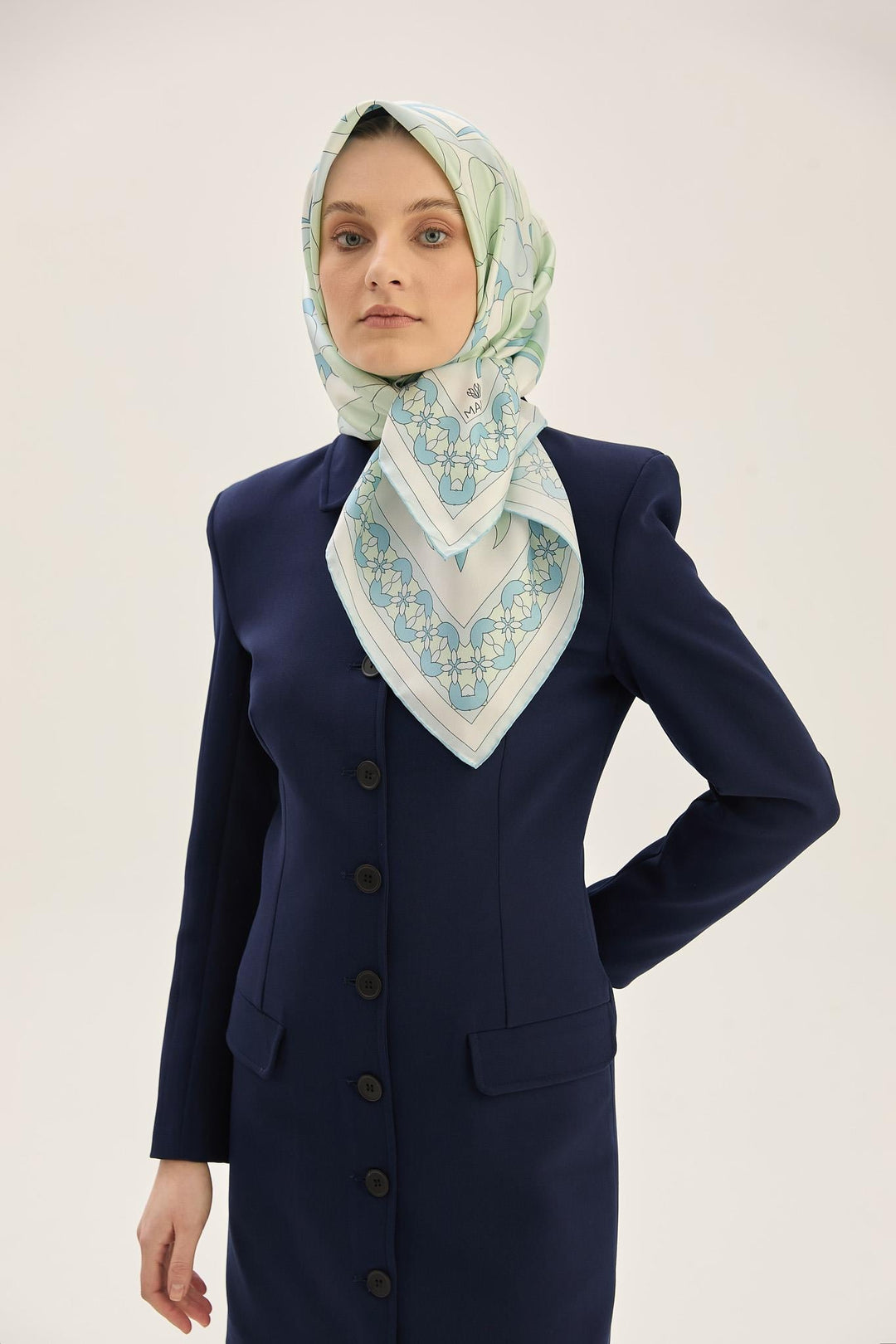 Maisa RANA TİVİL İPEK EŞARP 90*90 CM - YEŞİL