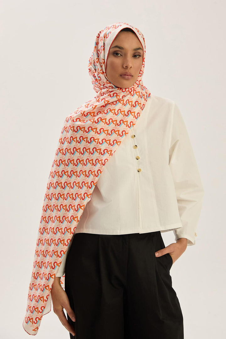 Maisa REMZ MULBERRY İPEK ŞAL 70*190 CM - KIRMIZI