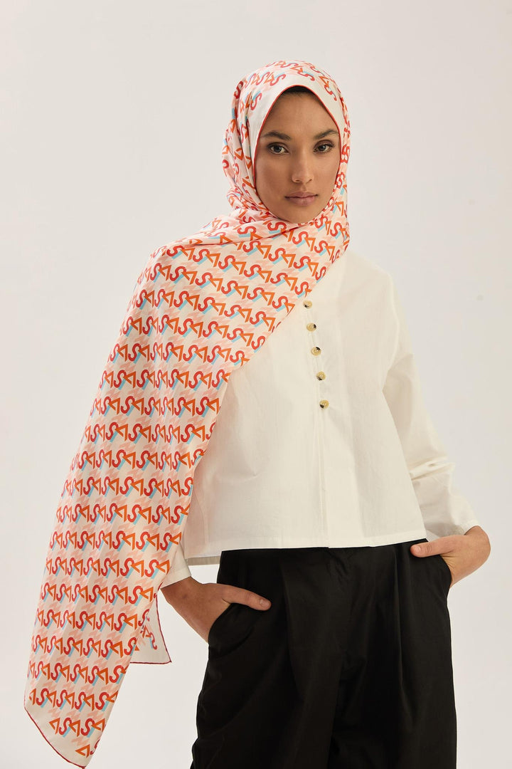 Maisa REMZ MULBERRY İPEK ŞAL 70*190 CM - KIRMIZI