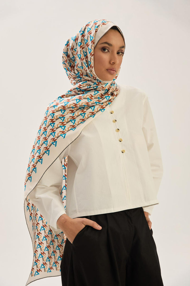 Maisa REMZ MULBERRY İPEK ŞAL 70*190 CM - KAHVERENGİ