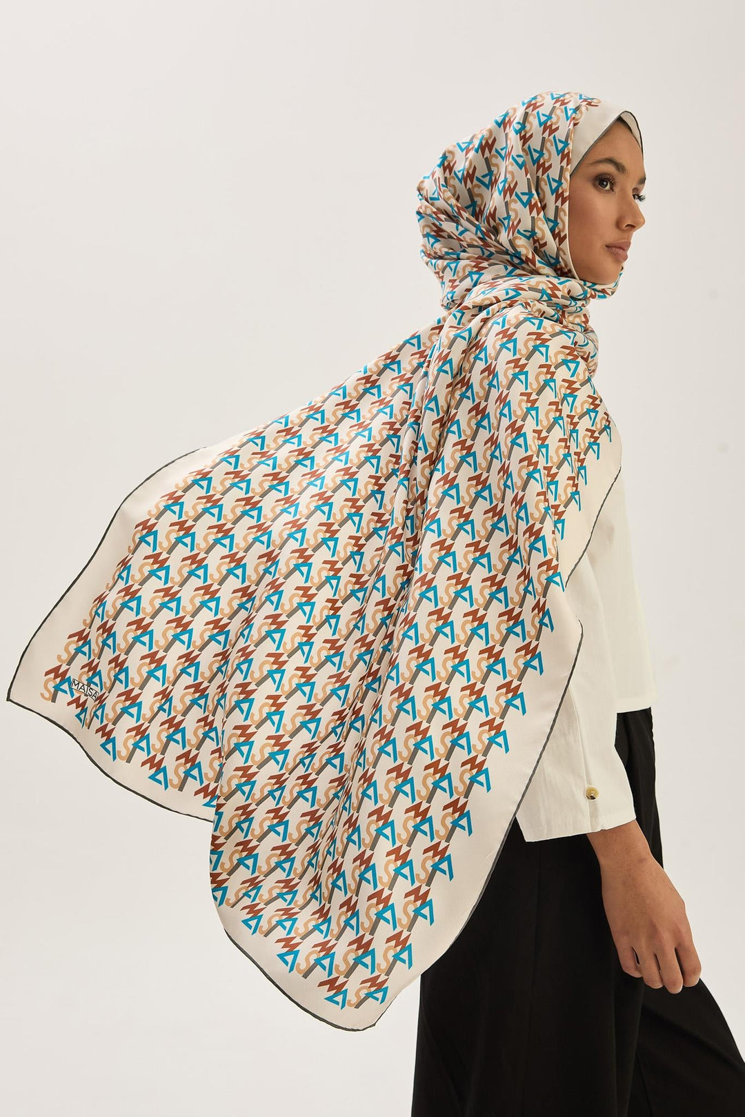 Maisa REMZ MULBERRY İPEK ŞAL 70*190 CM - KAHVERENGİ