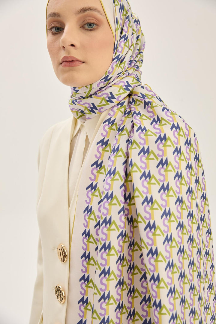 Maisa REMZ MULBERRY İPEK ŞAL 70*190 CM - HARDAL