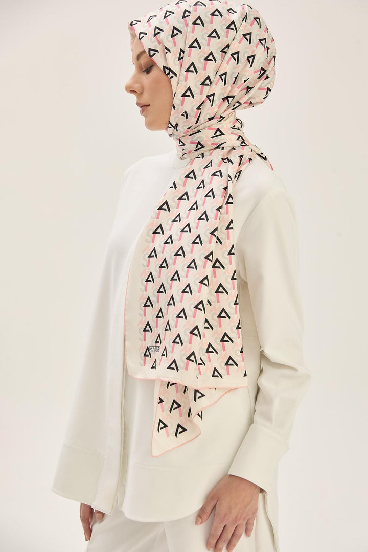 Maisa REMZ MULBERRY İPEK ŞAL 70*190 CM - PUDRA PEMBE