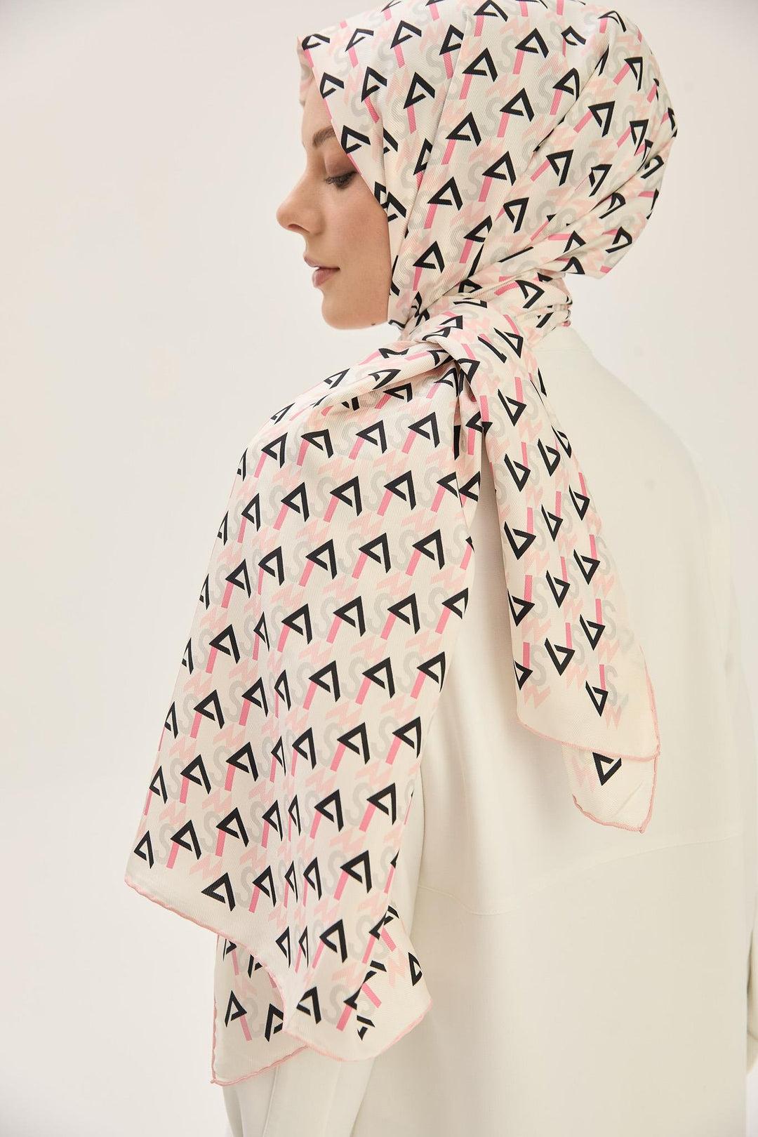 Maisa REMZ MULBERRY İPEK ŞAL 70*190 CM - PUDRA PEMBE