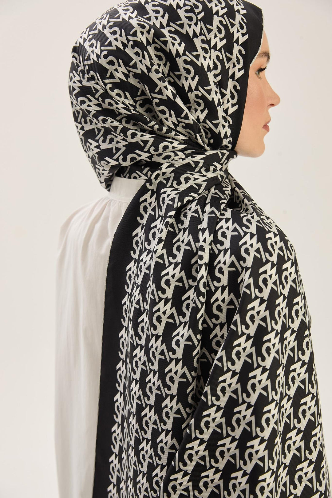 Maisa REMZ MULBERRY İPEK ŞAL 70*190 CM - SİYAH