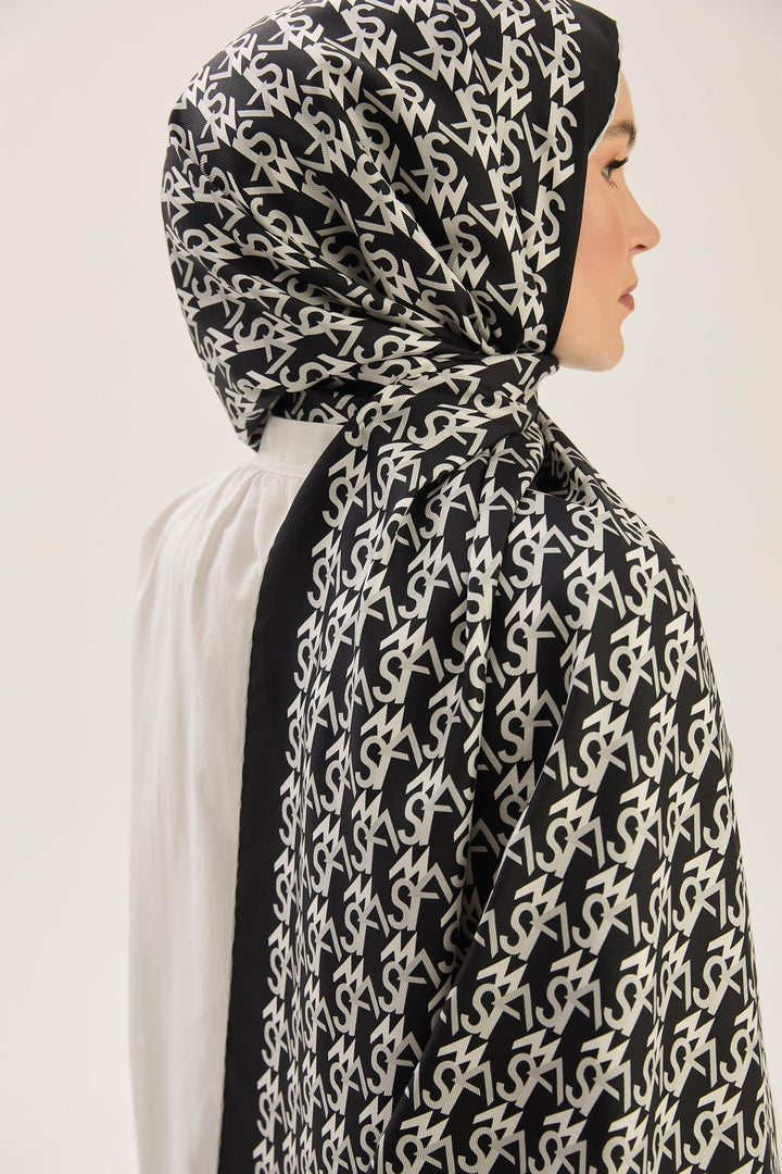 Maisa REMZ MULBERRY İPEK ŞAL 70*190 CM - SİYAH