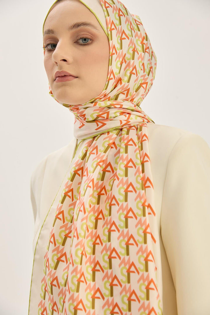 Maisa REMZ MULBERRY İPEK ŞAL 70*190 CM - FISTIK YEŞİLİ