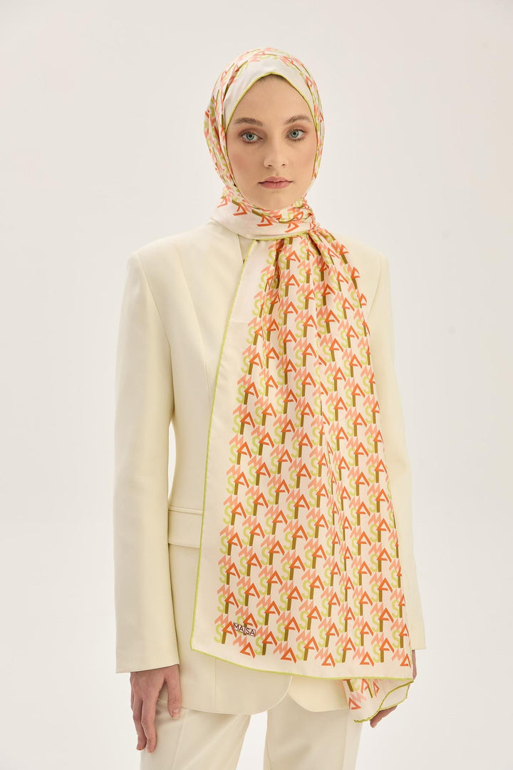 Maisa REMZ MULBERRY İPEK ŞAL 70*190 CM - FISTIK YEŞİLİ