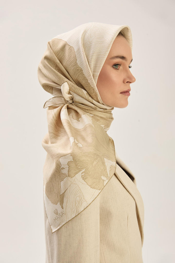 Maisa Reşha Mulberry İpek Eşarp - Bej