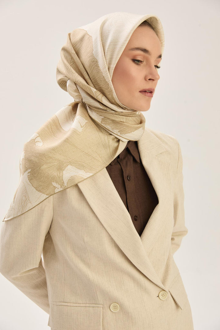 Maisa Reşha Mulberry İpek Eşarp - Bej