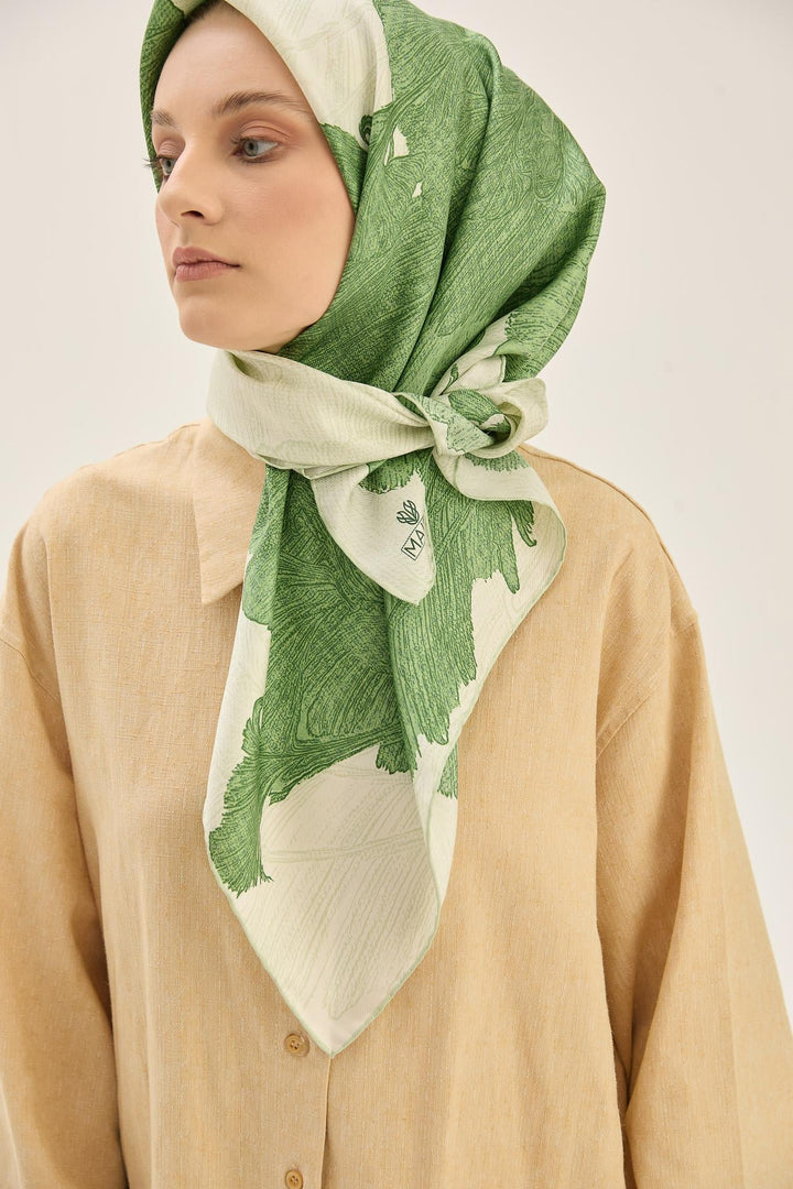 Maisa Reşha Mulberry İpek Eşarp - Fıstık Yeşil