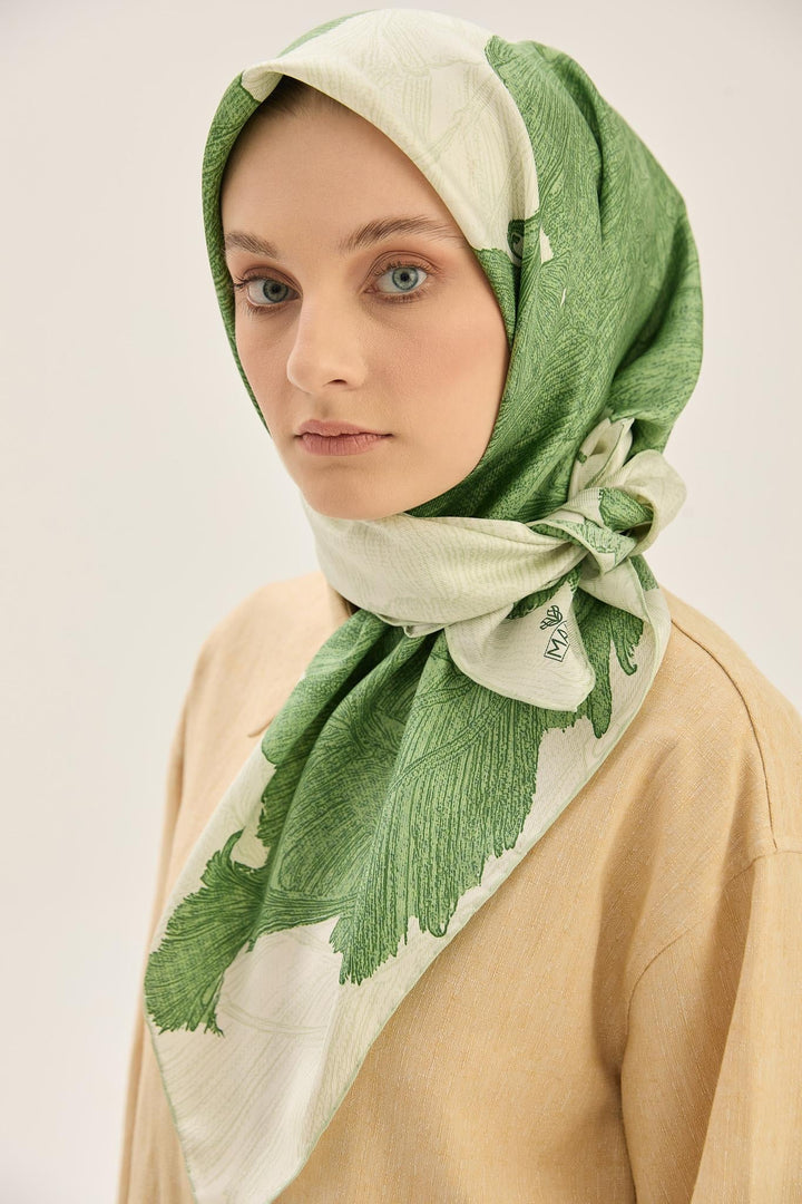 Maisa Reşha Mulberry İpek Eşarp - Fıstık Yeşil