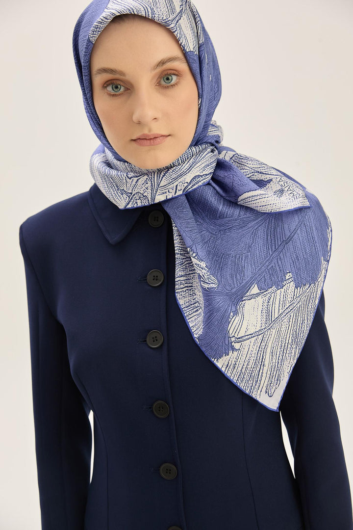 Maisa Reşha Mulberry İpek Eşarp - Mor