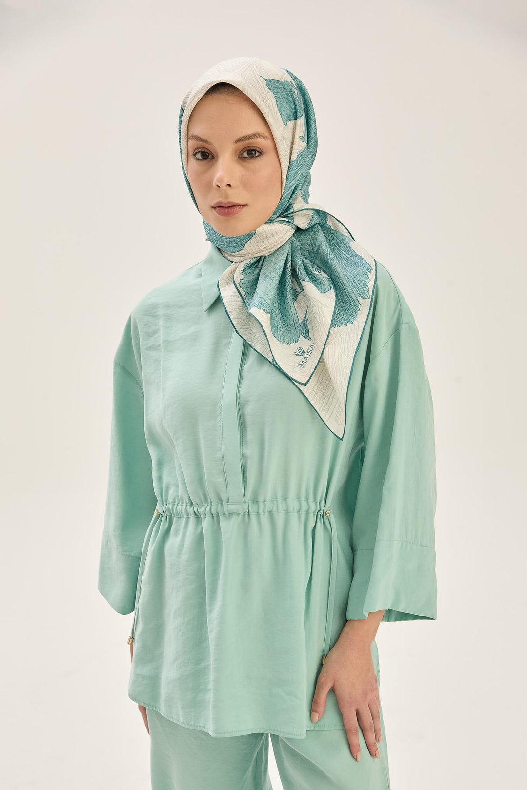 Maisa Reşha Mulberry İpek Eşarp - Nil Yeşili