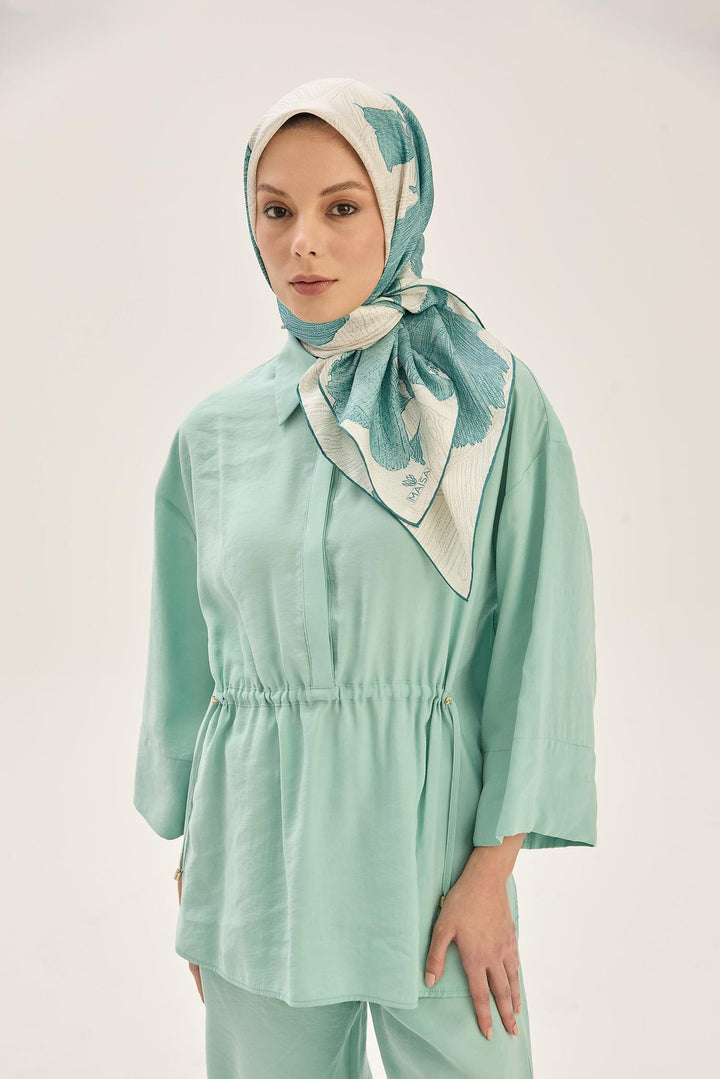Maisa Reşha Mulberry İpek Eşarp - Nil Yeşili
