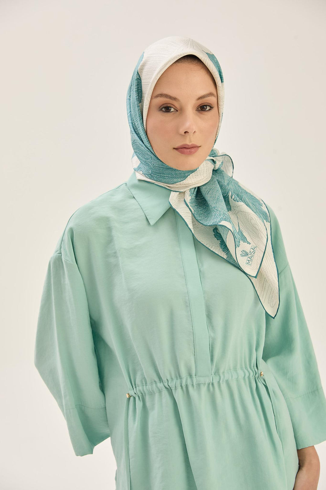 Maisa Reşha Mulberry İpek Eşarp - Nil Yeşili