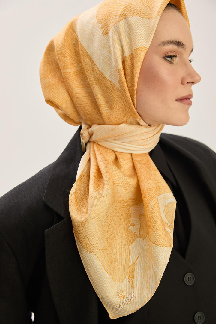 Maisa Reşha Mulberry İpek Eşarp - Sarı