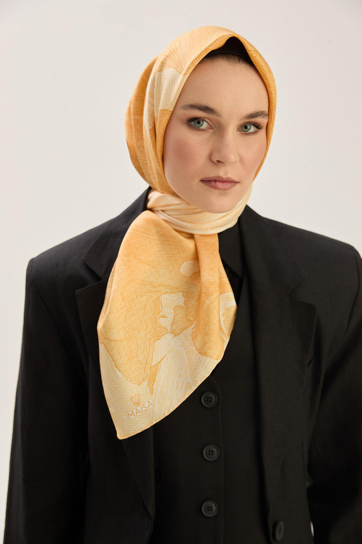 Maisa Reşha Mulberry İpek Eşarp - Sarı